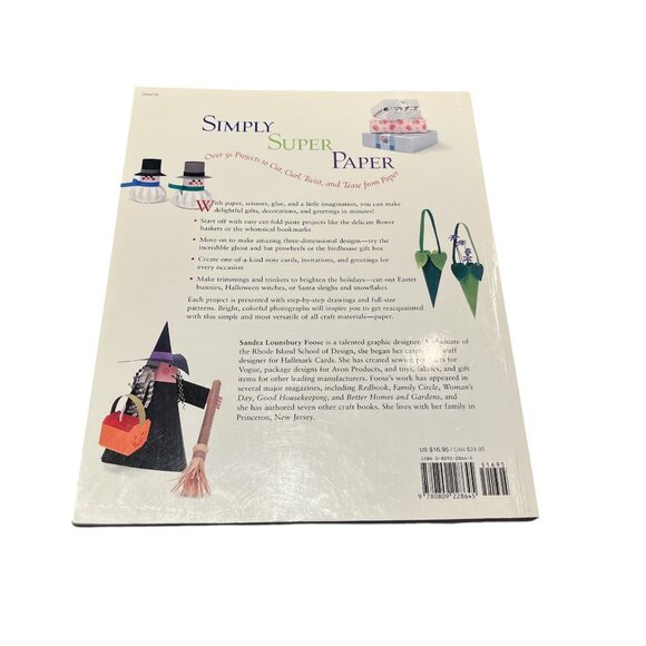 BOOK Simply Super Paper 50 Projects Christmas Crafts DIY Gifts Invitations - Picture 3 of 10